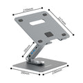 Simplecom CHT660 Adjustable Aluminium Laptop Stand with 6-Port USB-C Docking Station Dual 4K HDMI Display - SuperSaverAU - view 4