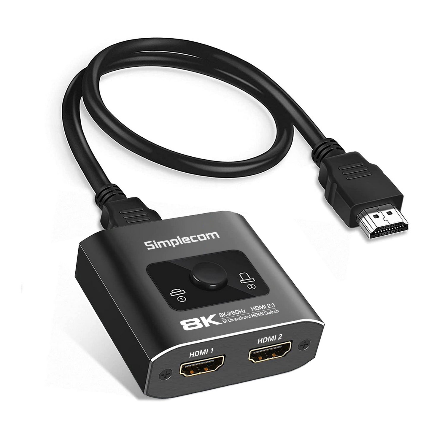 Simplecom CM302v2 Bi-Directional 2 Way HDMI 2.1 Switch Selector 8K@60Hz - SuperSaverAU - view 1