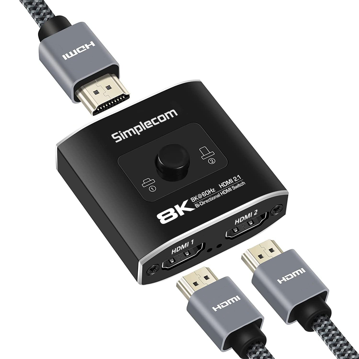Simplecom CM302v2 Bi-Directional 2 Way HDMI 2.1 Switch Selector 8K@60Hz - SuperSaverAU - view 2