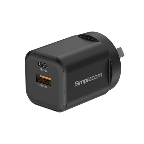 Simplecom CU235 35W Dual Port PD Fast Wall Charger USB-C + USB-A for Phone Tablet - SuperSaverAU - view 1