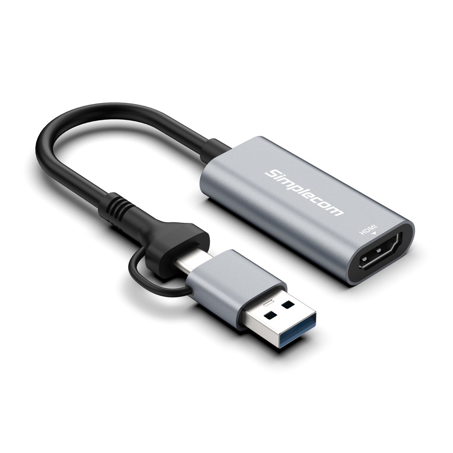 Simplecom DA306C USB 3.0 and USB-C to HDMI Video Card Adapter Full HD 1080p - SuperSaverAU - view 1
