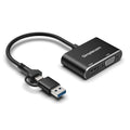 Simplecom DA326C USB 3.0 and USB-C to HDMI + VGA Video Card Adapter Full HD 1080p - SuperSaverAU - view 1