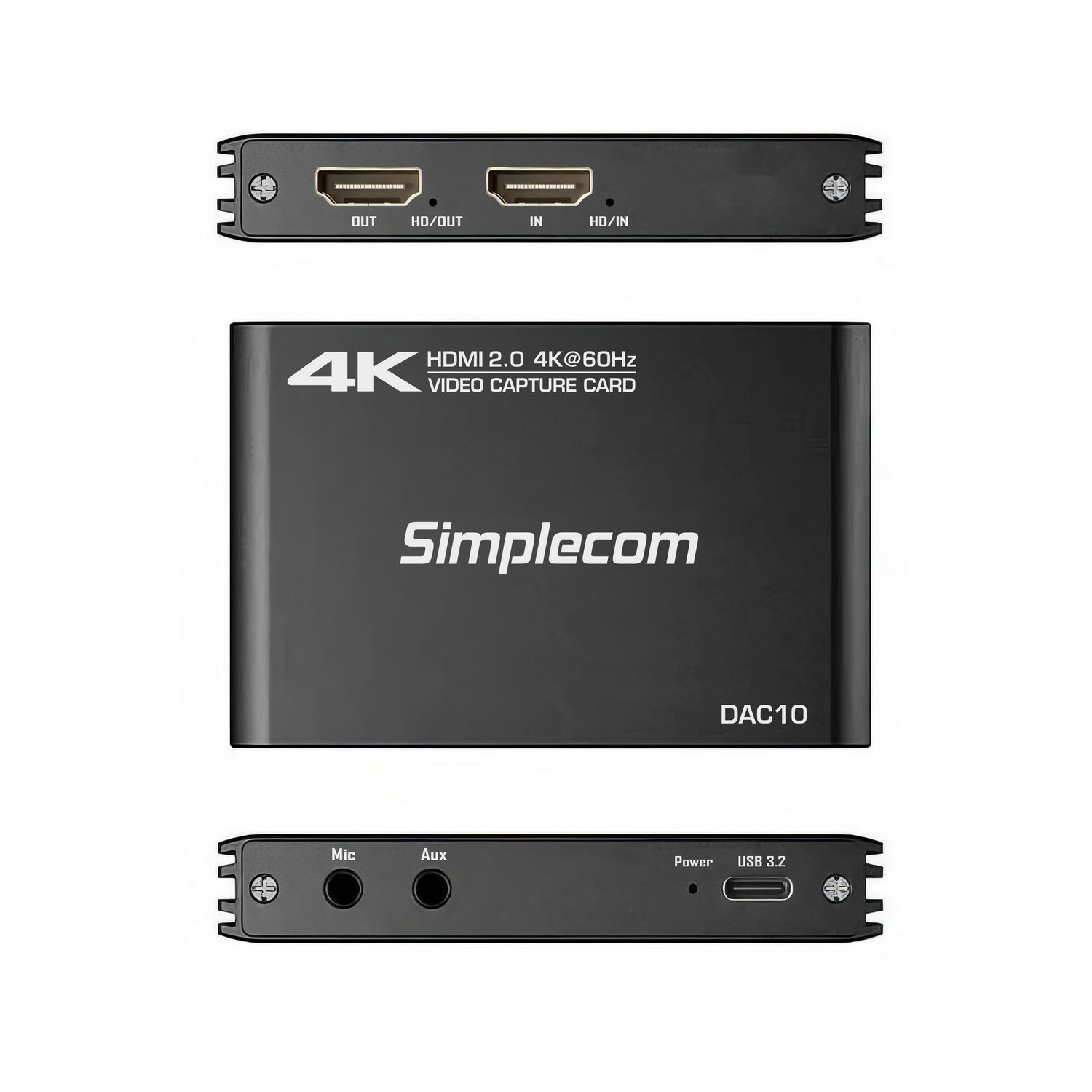 Simplecom HDMI 2.0 to USB 4K@60Hz Video Capture Card, Stream & Record 4K 60FPS - SuperSaverAU - view 2
