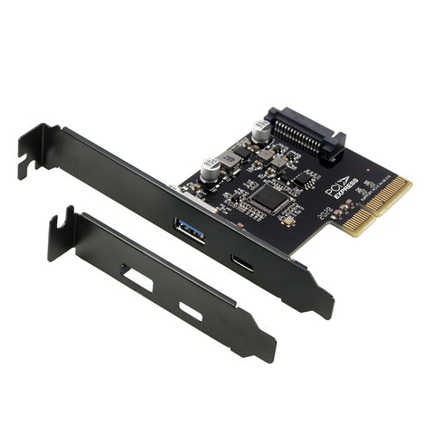 Simplecom EC312v2 PCIe x4 to 2-Port USB 3.2 Gen II 10Gbps USB-C and USB-A Expansion Card - SuperSaverAU - view 1