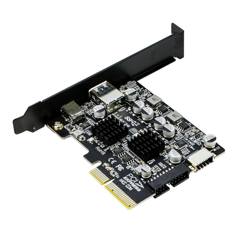 Simplecom PCIe x4 4-Port USB 3.2 Gen II 10Gbps Type-C & Type-A Expansion Card - SuperSaverAU - view 2