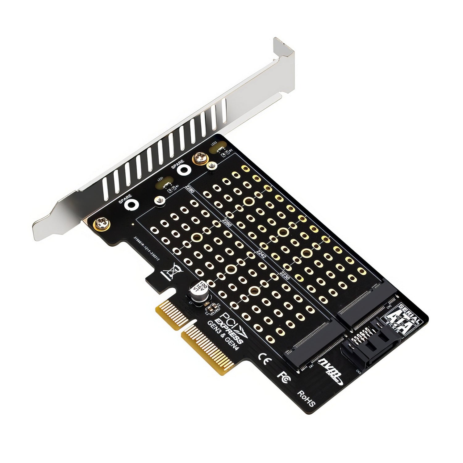 Simplecom EC412v2 NVMe and SATA M.2 SSD to PCIe x4 Expansion Card - SuperSaverAU - view 2