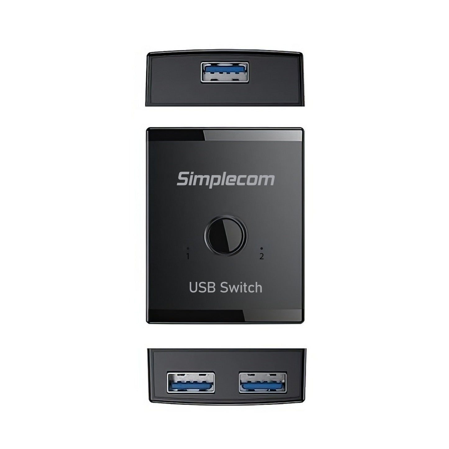 Simplecom KM125 Bi-Directional 2-Way USB 3.0 Switch 1 In 2 Out (2 In 1 Out) 5Gbps