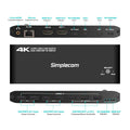 Simplecom KM590 2-Port USB-C Dual 4K HDMI Monitor KVM Switch and Docking Station with Network Sharing - SuperSaverAU - view 2