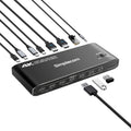 Simplecom KM590 2-Port USB-C Dual 4K HDMI Monitor KVM Switch and Docking Station with Network Sharing - SuperSaverAU - view 3