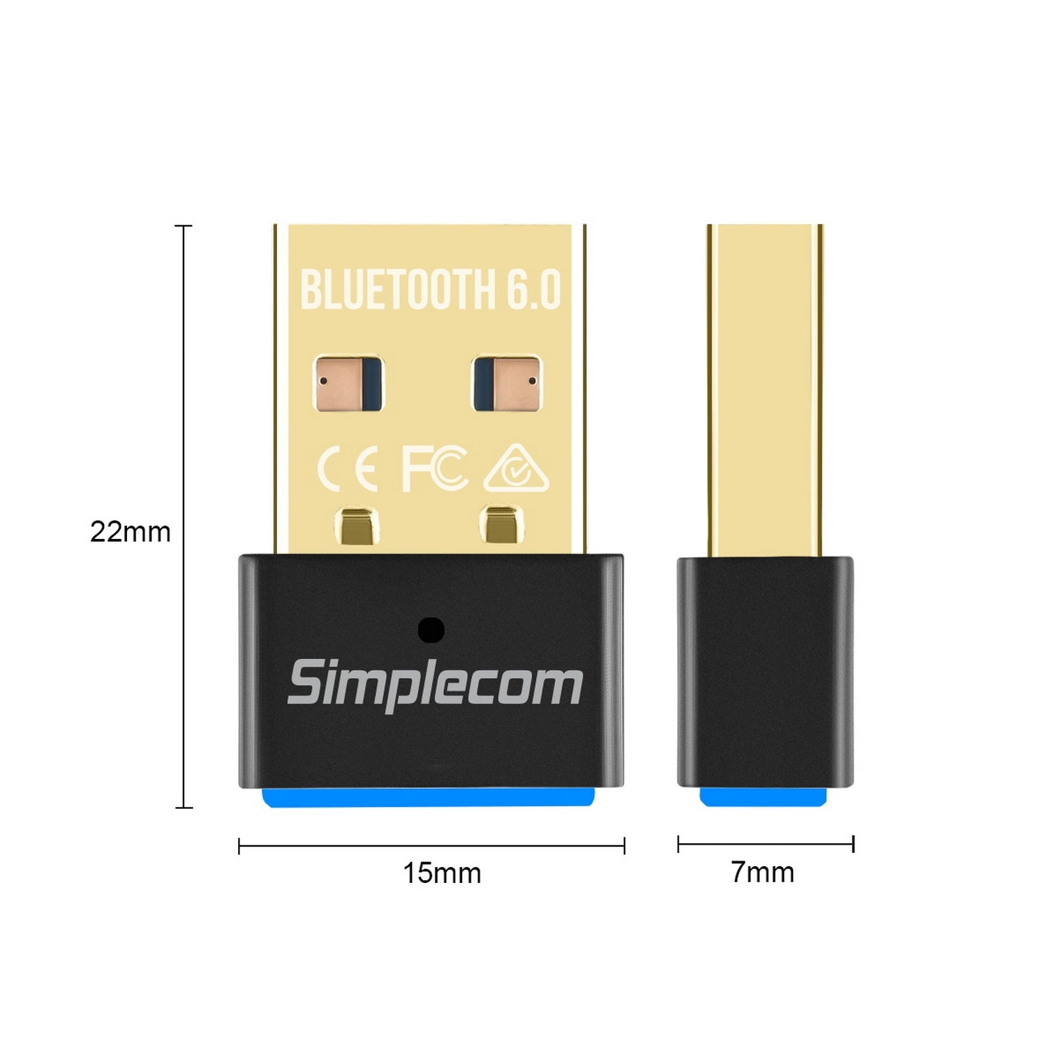 Simplecom USB Bluetooth 6.0 Adapter Dongle - Connect 5 Devices, 20m Range - SuperSaverAU - view 3