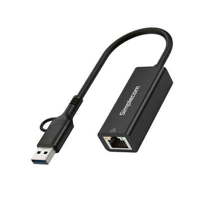 Simplecom NU315C SuperSpeed USB-C and USB-A to Gigabit Ethernet Adapter