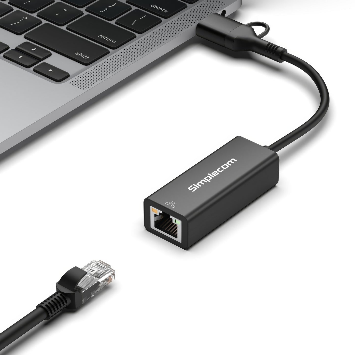 Simplecom NU315C SuperSpeed USB-C and USB-A to Gigabit Ethernet Adapter