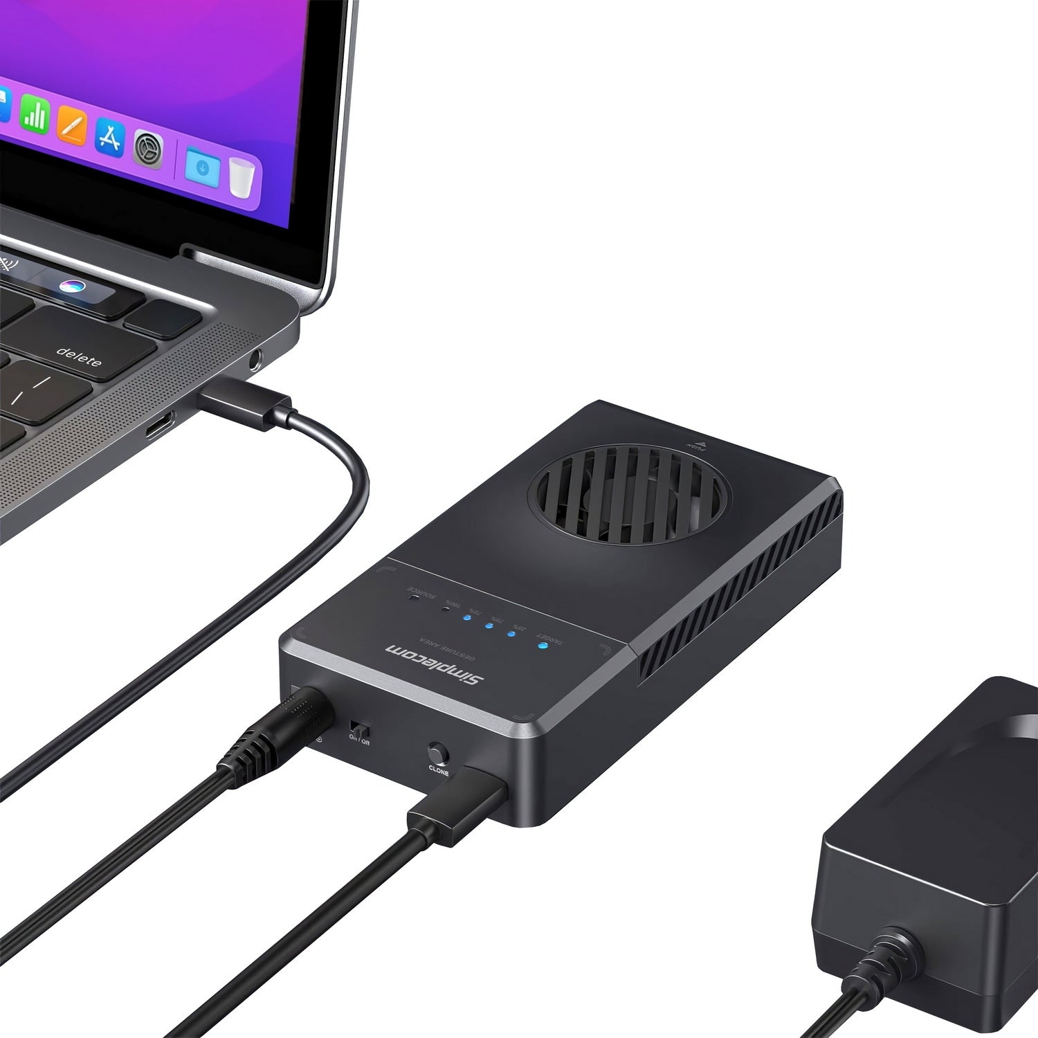 Simplecom SD560 Dual Bay NVMe M.2 SSD Enclosure Offline Clone Docking Station USB 3.2 Gen2 10Gbps - SuperSaverAU - view 5