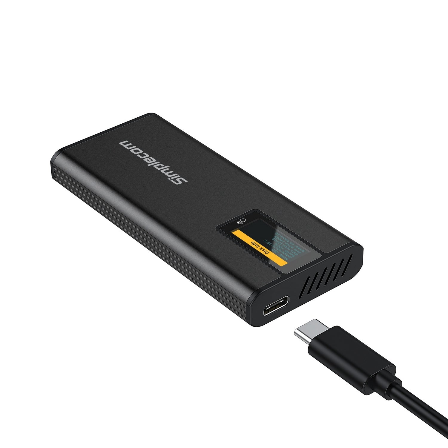 Simplecom SE530 NVMe / SATA M.2 SSD to USB-C Enclosure with SMART LED Screen USB 3.2 Gen 2 10Gbps - SuperSaverAU - view 4
