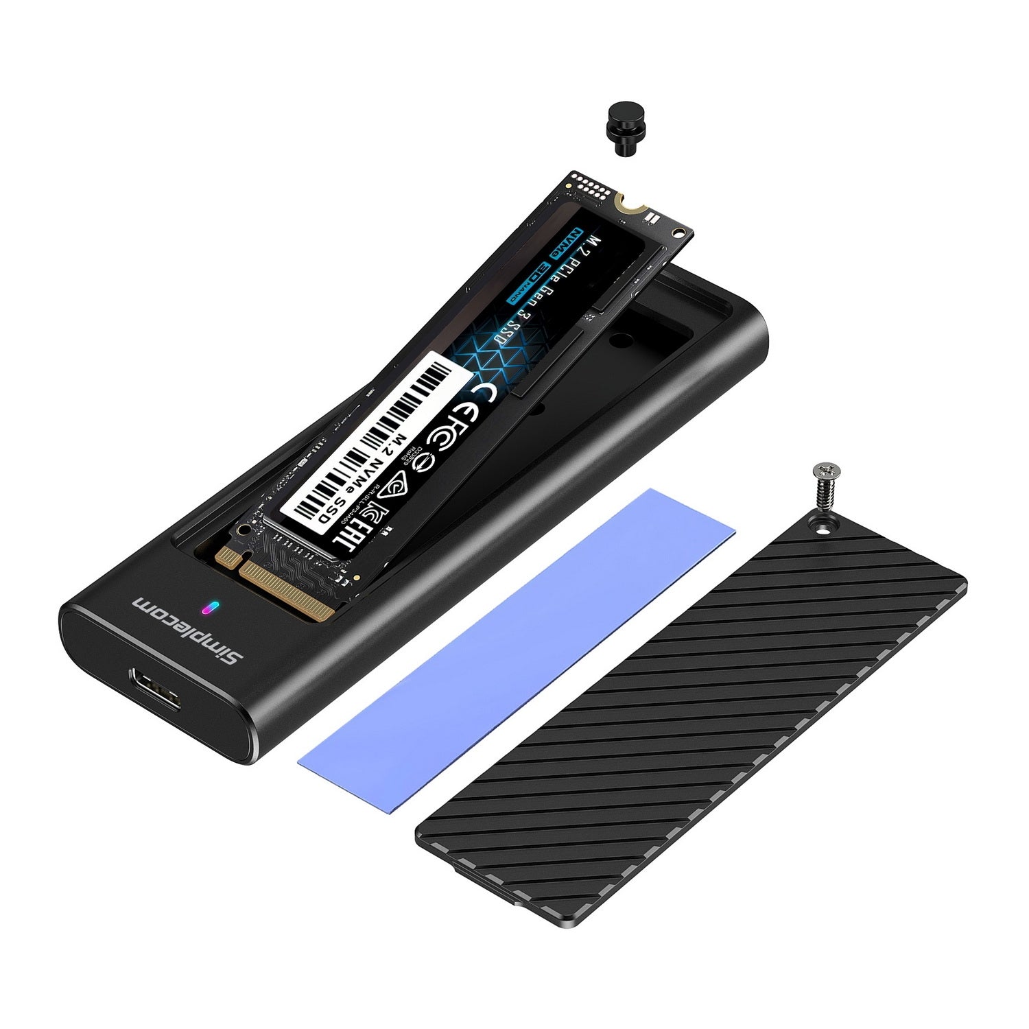 Simplecom SE538 M.2 SSD to USB 3.2 Gen 2x2 USB-C Enclosure 20Gbps NVMe SATA Dual Protocol - SuperSaverAU - view 5