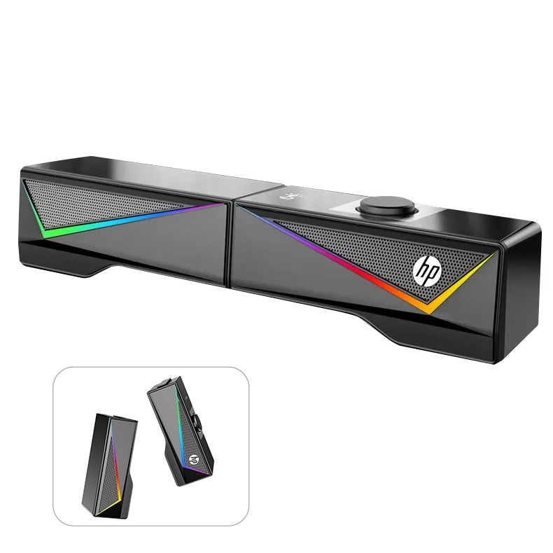 HP DHE-6005 Wired RGB Gaming Soundbar Speaker