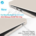 Premium Grey MacBook Air 15 A2941 M2 Hard Shell Case with Keyboard Cover