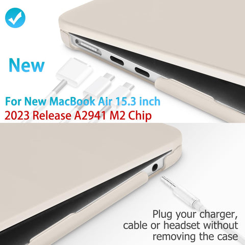 Premium MacBook Air 15 A2941 M2 Hard Shell Case with Keyboard Cover