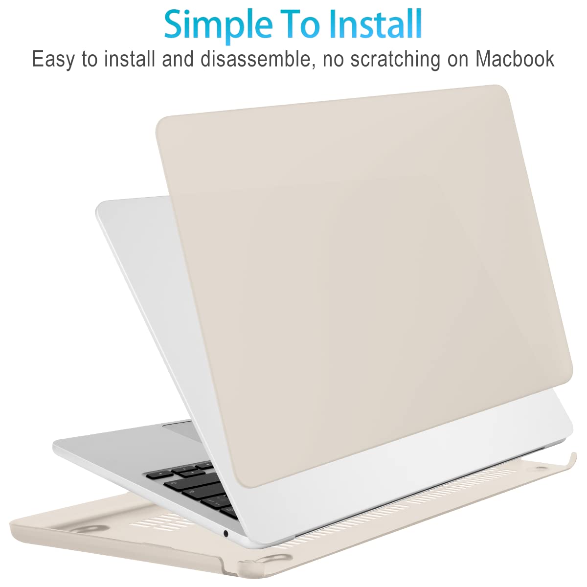 Premium Grey MacBook Air 15 A2941 M2 Hard Shell Case with Keyboard Cover