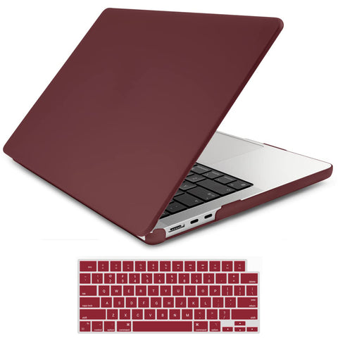 Premium Wine Red MacBook Air 15 A2941 M2 Hard Shell Case with Keyboard Cover
