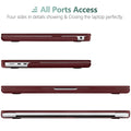 Premium Wine Red MacBook Air 15 A2941 M2 Hard Shell Case with Keyboard Cover