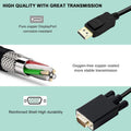 Premium 1.8m DisplayPort to VGA Male Cable Adapter
