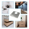 Premium 1 Pack Cabinet Hinge Repair Plate Bracket with Screws