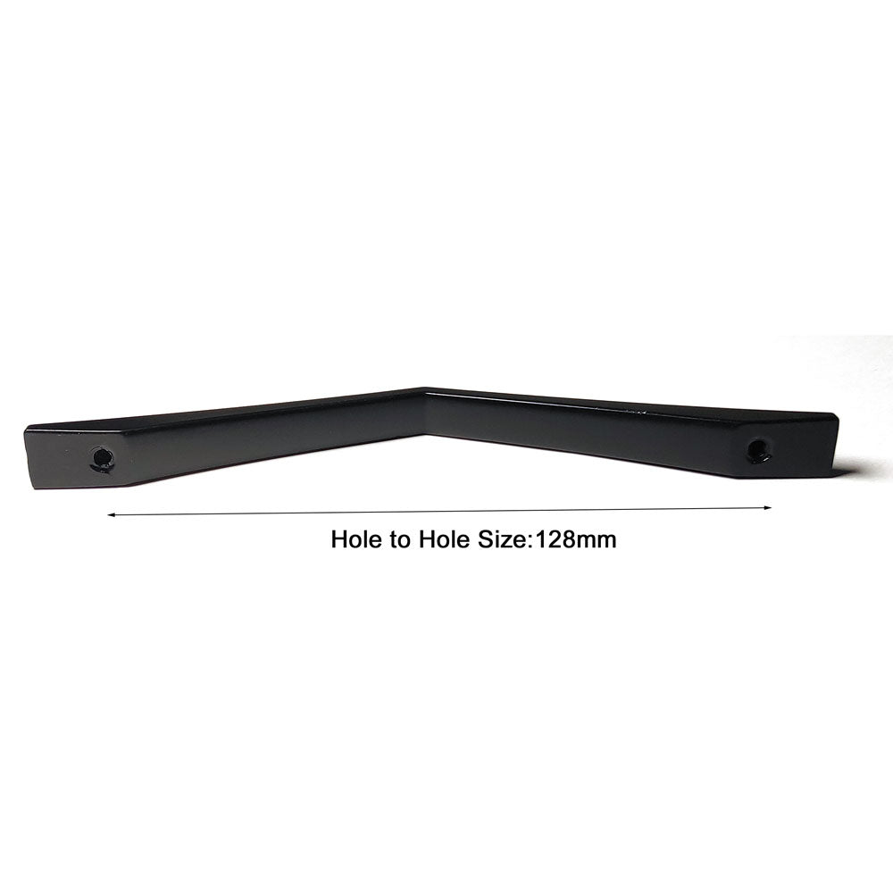 128MM Black Zinc Alloy Cabinet Handles - Modern Design, 2 Screws Included - SuperSaverAU - view 3