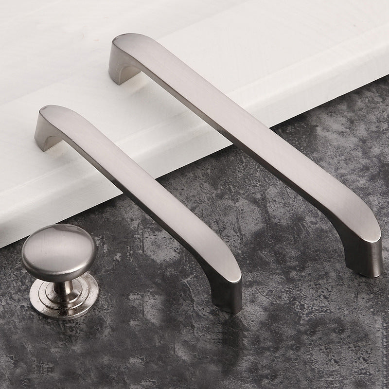 Brushed ZINC 128MM Modern European Kitchen Cabinet Handle Pull - Black - SuperSaverAU - view 1
