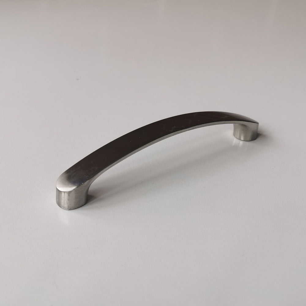 Brushed Nickel Cabinet Handles 128MM, Aluminum Alloy, Easy Install, 2 Screws