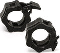 Premium Black 25mm Dumbbell and Barbell Clamps 2 Pack