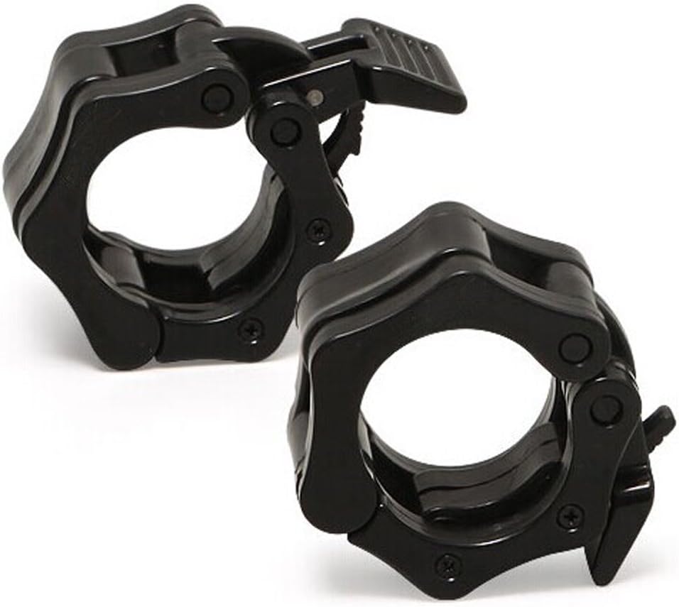 Premium Black 25mm Dumbbell and Barbell Clamps 2 Pack