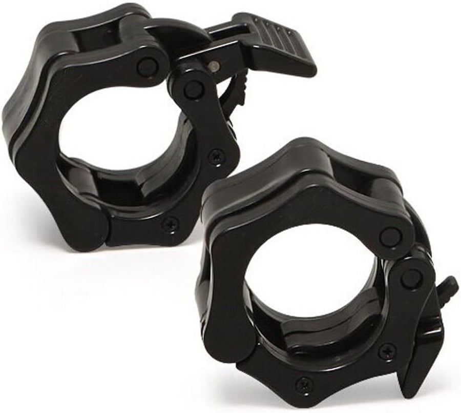 Premium Black 25mm Dumbbell and Barbell Clamps 2 Pack