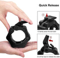 Premium Olympic Quick Release Barbell Clamps with Rubber Grip - Black, 50mm Pair