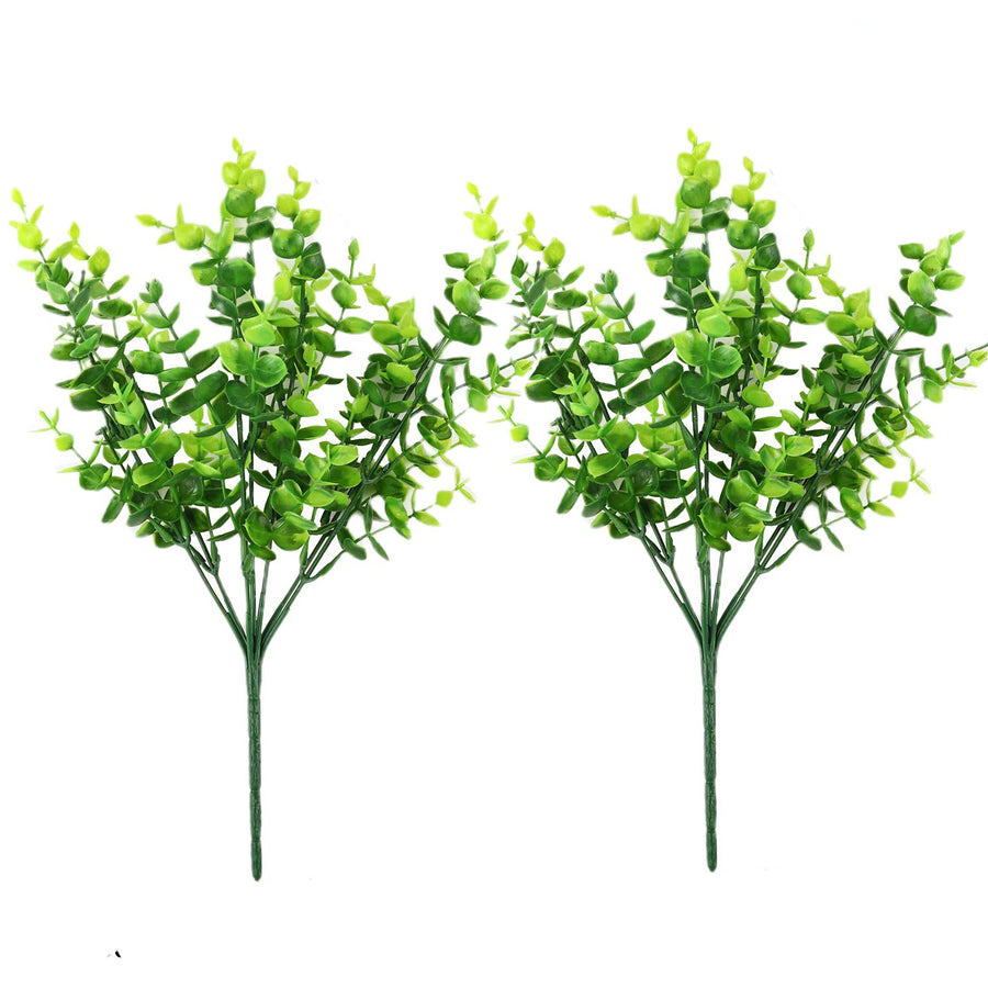 Artificial Eucalyptus Plants - 2 Pack, 34x18cm, Durable, Vivid Green Decor - SuperSaverAU - view 1