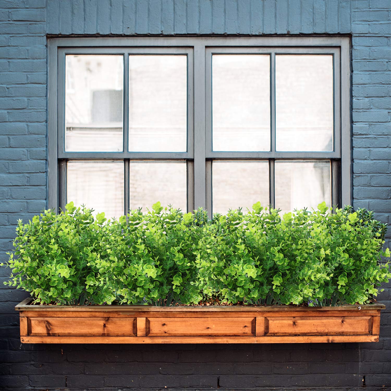 Artificial Eucalyptus Plants - 2 Pack, 34x18cm, Durable, Vivid Green Decor - SuperSaverAU - view 4