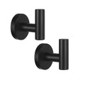 Black Stainless Steel Wall Mount Towel Hooks - 2 Pcs by Premium - SuperSaverAU - view 1