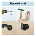 Black Stainless Steel Wall Mount Towel Hooks - 2 Pcs by Premium - SuperSaverAU - view 4
