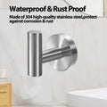 2 Pcs Wall Mount Bathroom Towel Hooks Holder Cloth Hanger Hook Kitchen Door Hanger Brushed Nickel - SuperSaverAU - view 3
