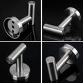 2 Pcs Wall Mount Bathroom Towel Hooks Holder Cloth Hanger Hook Kitchen Door Hanger Brushed Nickel - SuperSaverAU - view 5