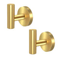 Gold Stainless Steel Wall Mount Towel Hooks - 2 Pcs by Premium - SuperSaverAU - view 1