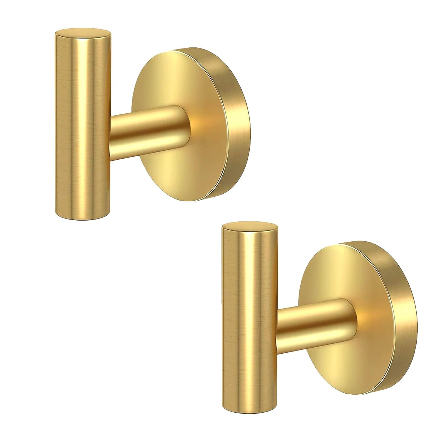 Gold Stainless Steel Wall Mount Towel Hooks - 2 Pcs by Premium