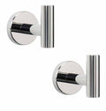 Polished Chrome 2 Pcs Wall Mount Towel Hooks, Rustproof, Easy Install, Modern Design - SuperSaverAU - view 1