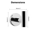 Polished Chrome 2 Pcs Wall Mount Towel Hooks, Rustproof, Easy Install, Modern Design - SuperSaverAU - view 4