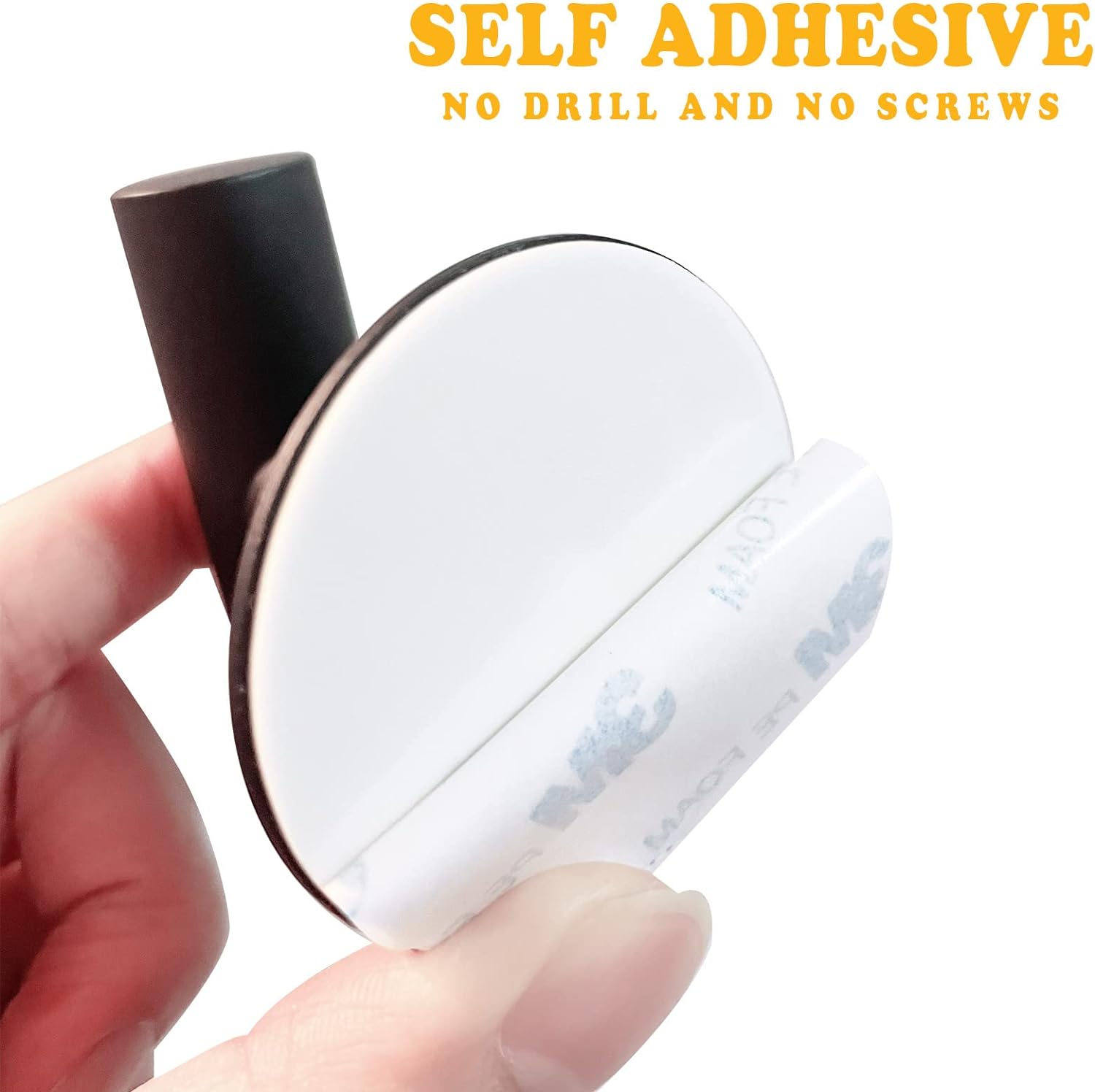 Premium Black 2 Pack Self Adhesive 304 Stainless Steel Towel Hooks