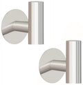 Premium Brushed Nickel 2 Pack Self Adhesive 304 Stainless Steel Towel Hooks