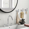 Premium Brushed Nickel 2 Pack Self Adhesive 304 Stainless Steel Towel Hooks
