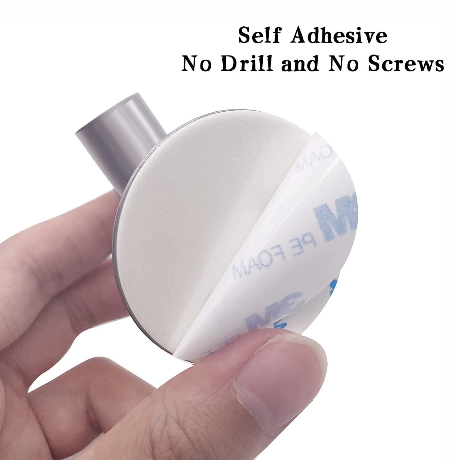 Premium Brushed Nickel 2 Pack Self Adhesive 304 Stainless Steel Towel Hooks