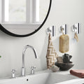 Premium Polished Chrome 2 Pack Self Adhesive 304 Stainless Steel Towel Hooks