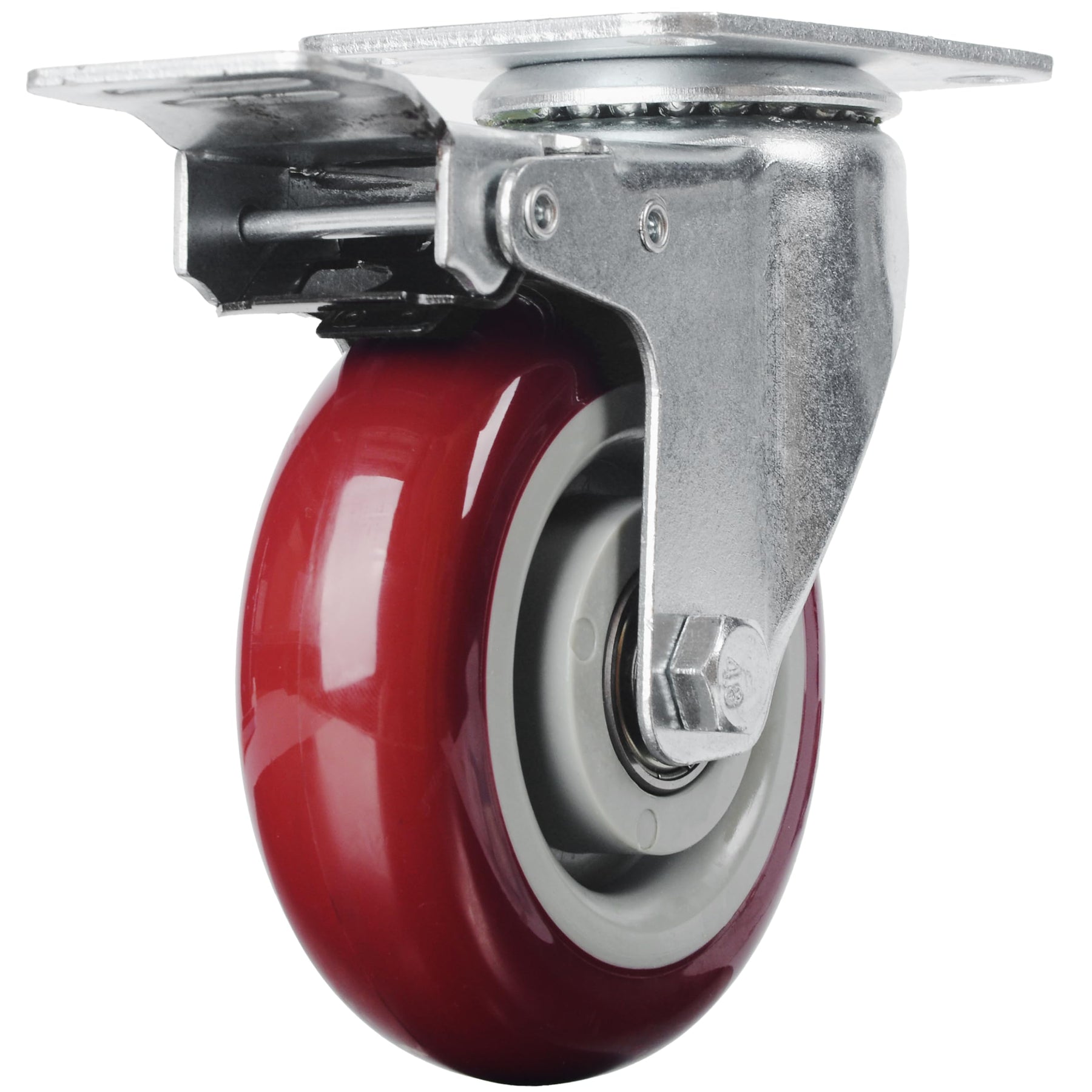 4 inch Heavy Duty Casters Lockable Caster Wheel Swivel Casters Castor with Brakes for Furniture and Workbench Cart - SuperSaverAU - view 1